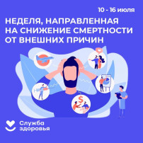 Тема «Неделя, направленная на снижение смертности от внешних причин». Тема «Неделя, направленная на снижение смертности от внешних причин».